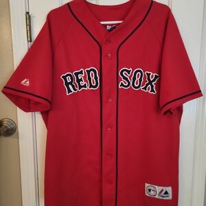 Majestic Red Sox Red Jersey
